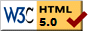logo di validazione del W3C della pagina in HTML5